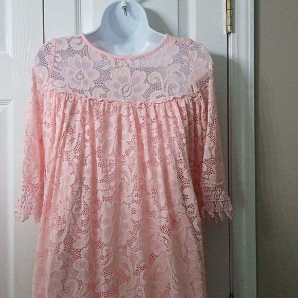 Chasing Fireflies girls pink lace dress  Sz XL (14/16) NWOT - Picture 6 of 7
